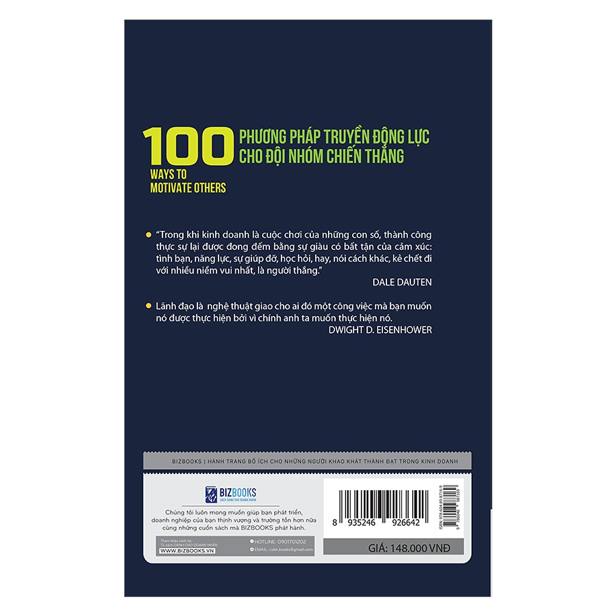  100 Phương Pháp Truyền Động Lực Cho Đội Nhóm Chiến Thắng  (Bìa sau)