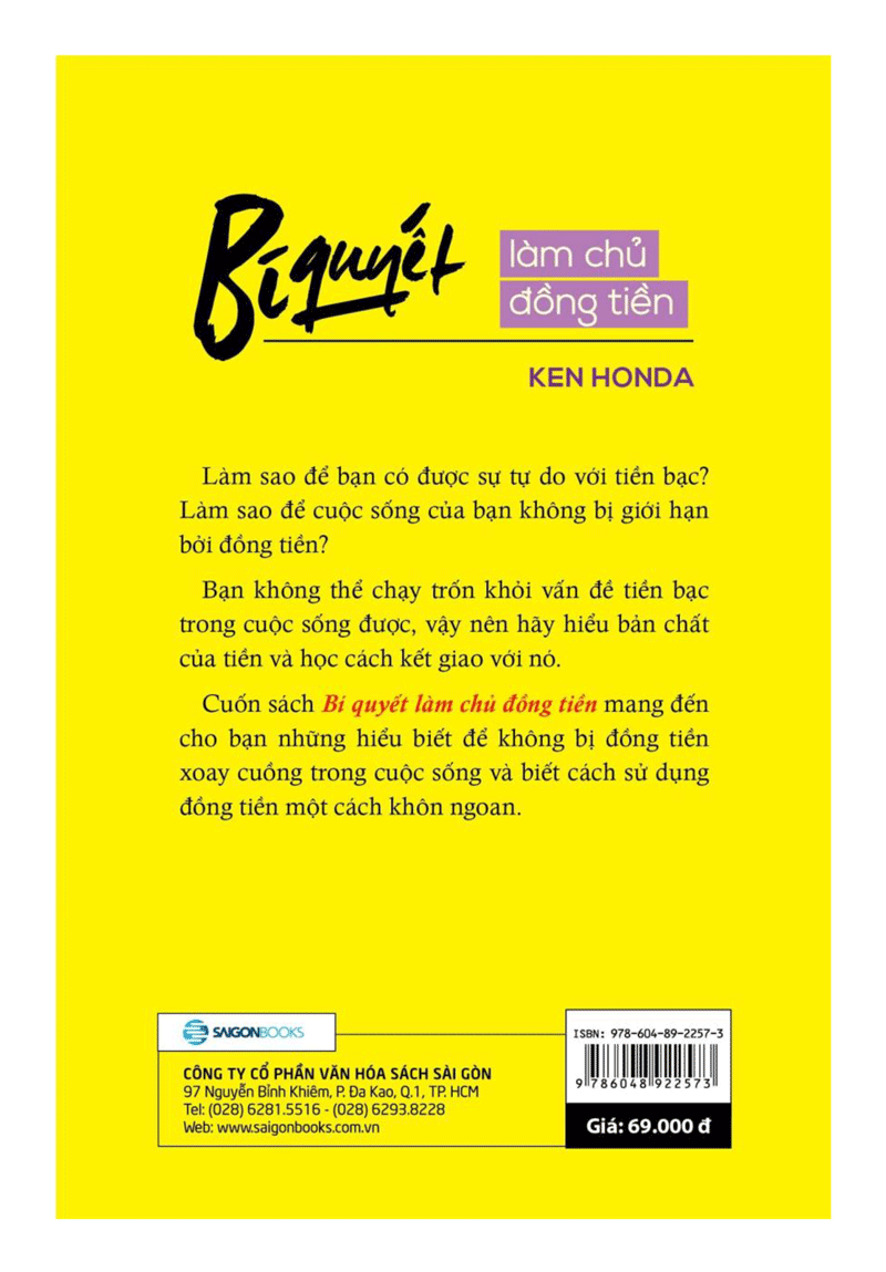 Bí Kíp Làm Chủ Đồng Tiền - Bìa sau