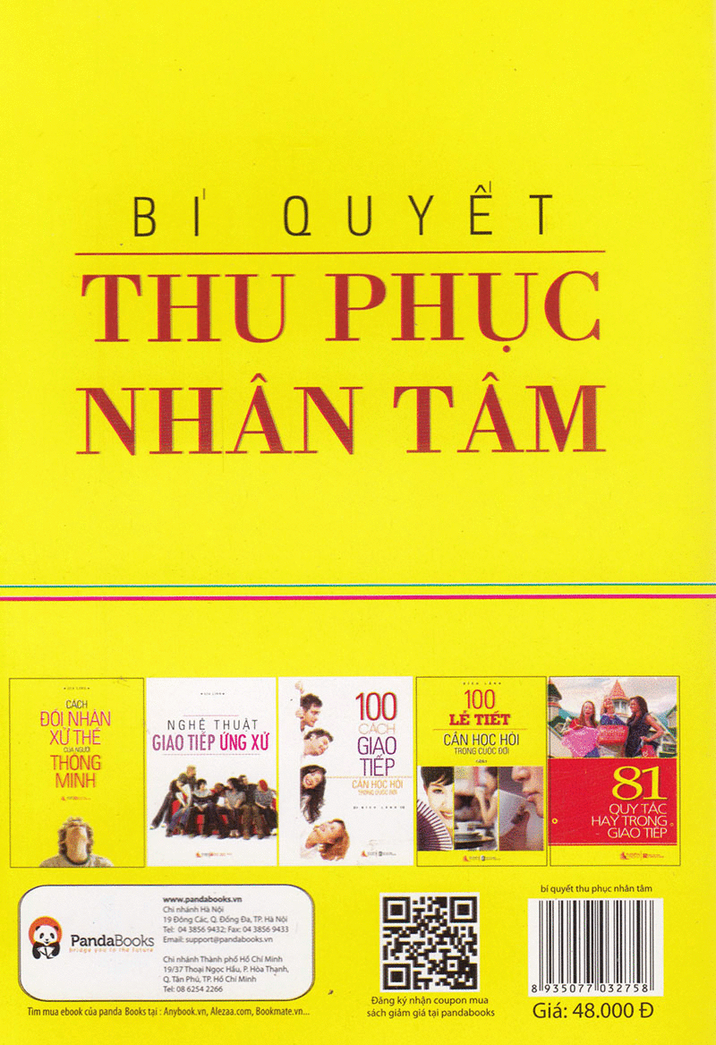 Bí Quyết Thu Phục Nhân Tâm - Bìa sau