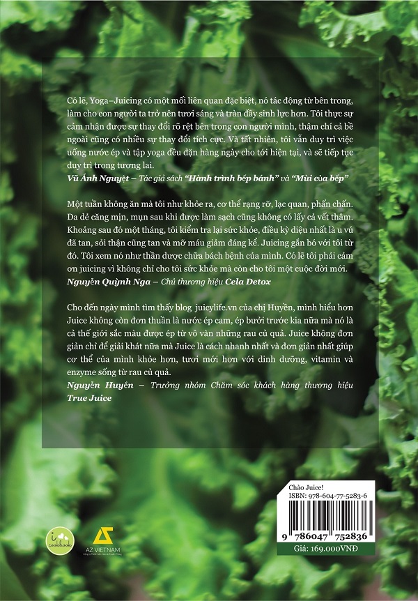  Chào Juice  - Bìa sau