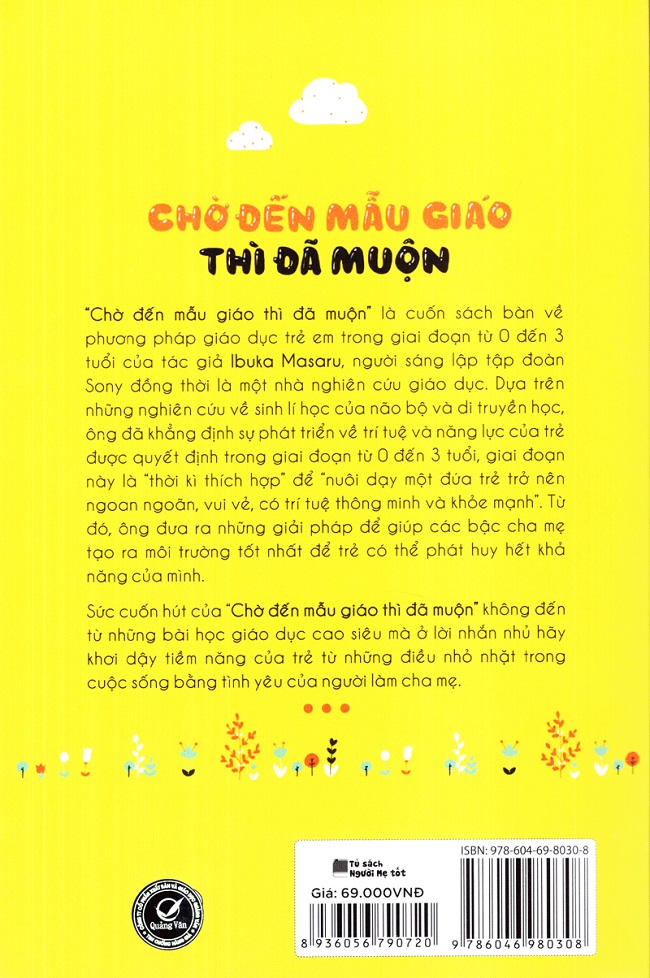 Chờ Đến Mẫu Giáo Thì Đã Muộn