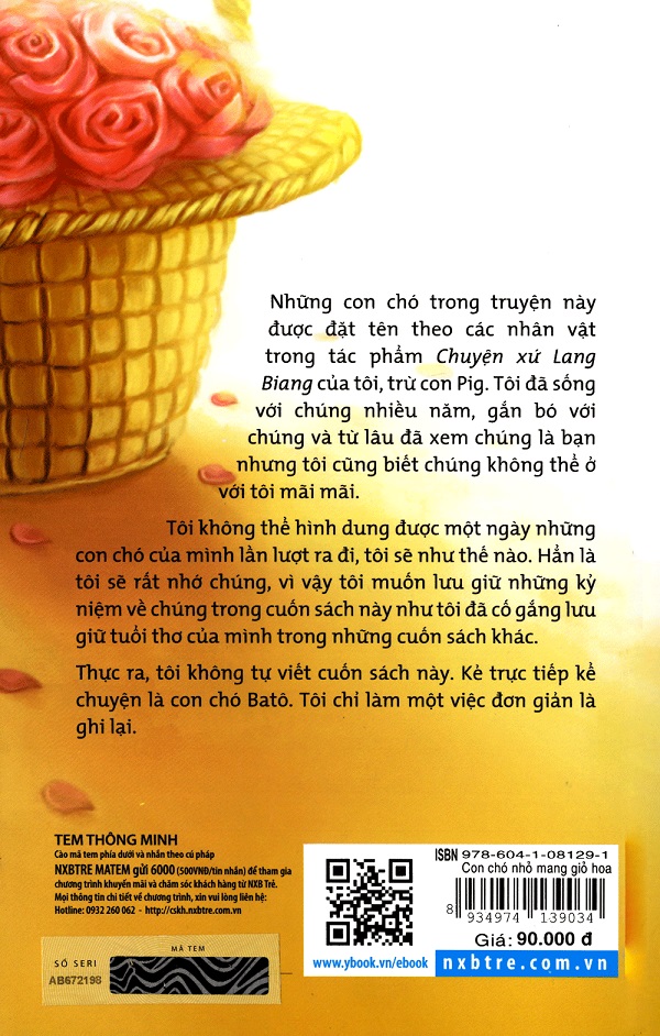 Con Chó Nhỏ Mang Giỏ Hoa Hồng (Bìa Mềm) - Mặt sau