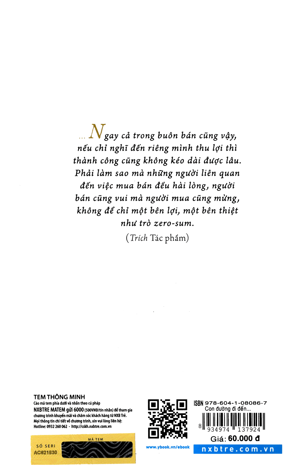  Con Đường Đi Đến Thành Công Bằng Sự Tử Tế - Bìa sau