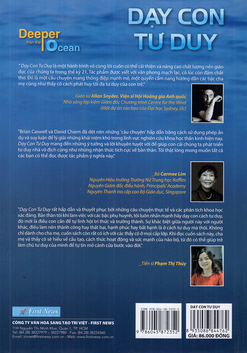 Dạy Con Tư Duy - Bìa sau