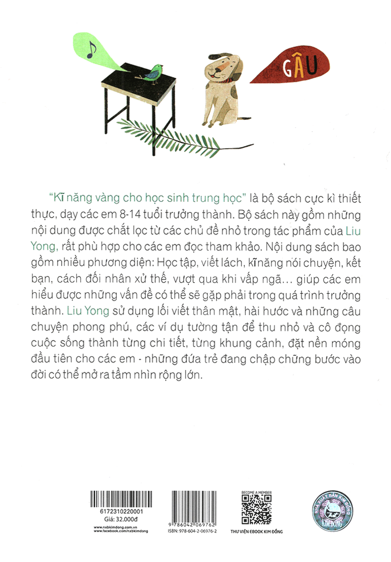 Kĩ Năng Vàng Cho Học Sinh Trung Học - Học Kĩ  Năng Nói (Bìa sau)