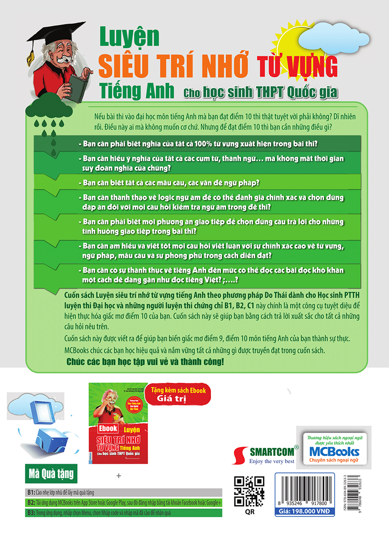 Luyện Siêu Trí Nhớ Từ Vựng Tiếng Anh Dành Cho Học Sinh THPT Quốc Gia (Tái Bản) - Bìa sau