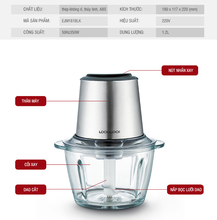  Máy xay thịt Lock&Lock