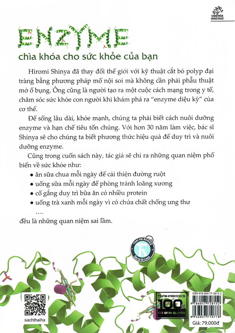 Nhân Tố Enzyme - Phương Thức Sống Lành Mạnh - Bìa sau