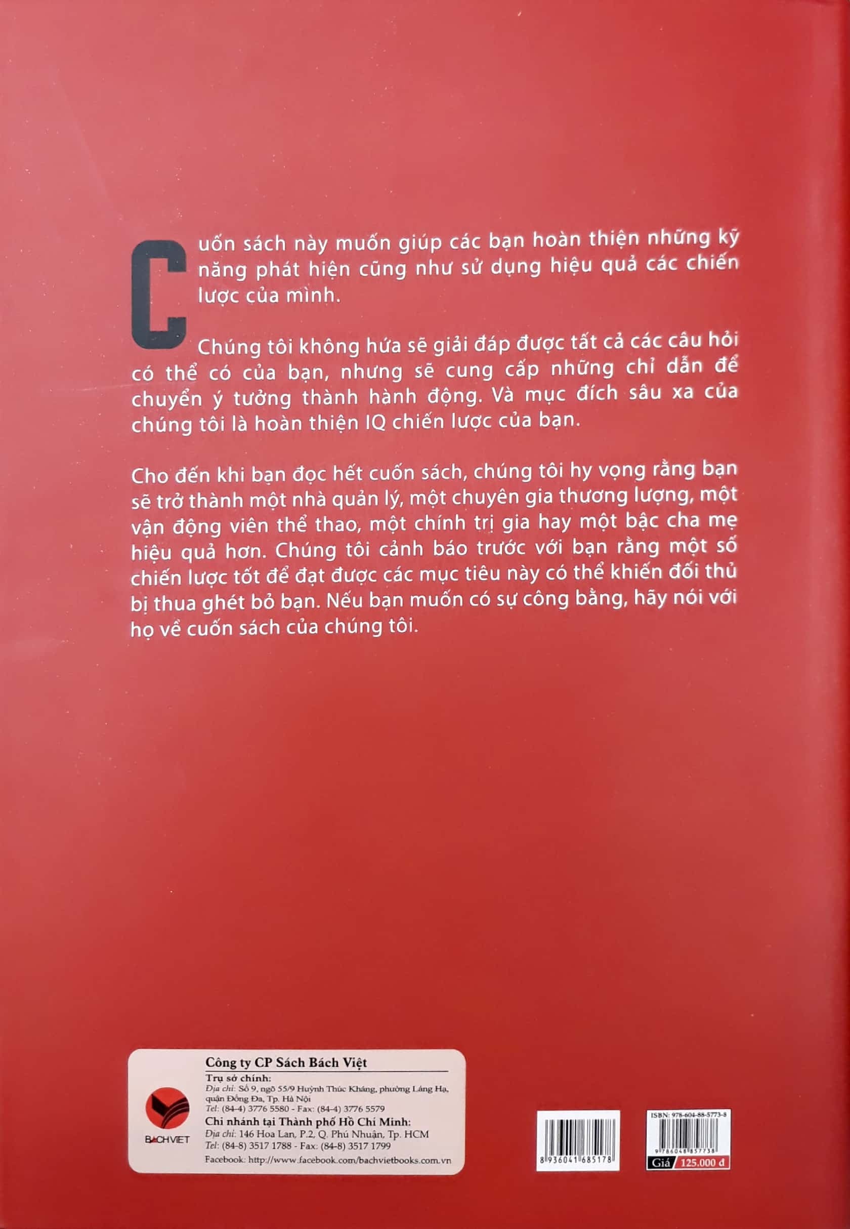 Tư Duy Chiến Lược - Bìa sau