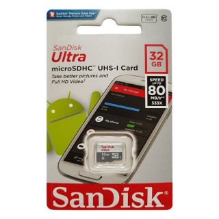 Thẻ Nhớ microSDHC SanDisk Ultra 32GB UHS-I - 80MB/s - Hàng Nhập Khẩu