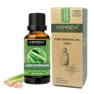 Tinh dầu Sả chanh cao cấp 50ML Lemongrass. Tinh dầu xông phòng Vemoda giúp thanh lọc không khí, khử mùi, kháng khuẩn, đuổi muỗi, giải cảm, làm đẹp